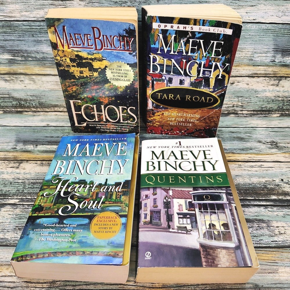 Maeve Binchy Lot of 4 Paperback Novels Echoes Tara Road Heart and Soul Quentins